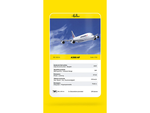 Heller Airbus A380 AF plastikinis lėktuvo modelis 1/125