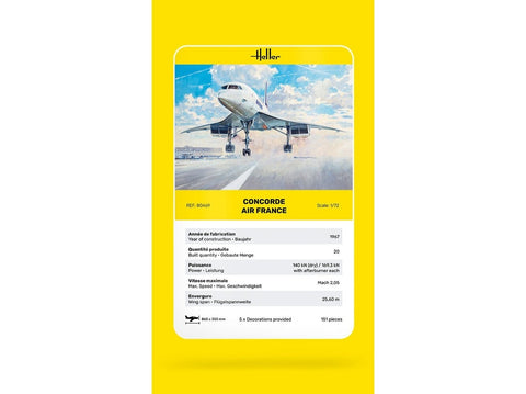 Concorde Air France 1/72 Heller plastikinis lėktuvo surinkimo rinkinys