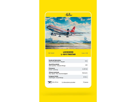 Heller Lockheed L-1011 Tristar 1/125 plastikinis lėktuvo modelis (80451)