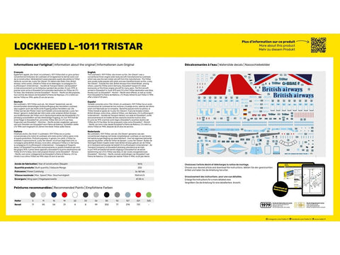 Heller Lockheed L-1011 Tristar 1/125 plastikinis lėktuvo modelis (80451)