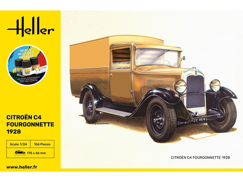 Heller Citroen C4 Fourgonnette 1928 1/24 plastikinis dovanų rinkinys