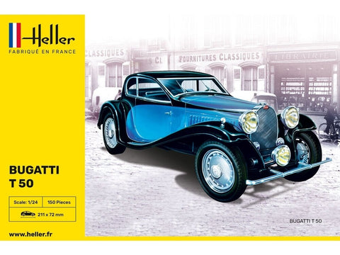 Heller Bugatti T.50 1/24 plastikinis surenkamas automobilio rinkinys
