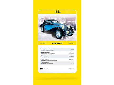 Heller Bugatti T.50 1/24 plastikinis surenkamas automobilio rinkinys