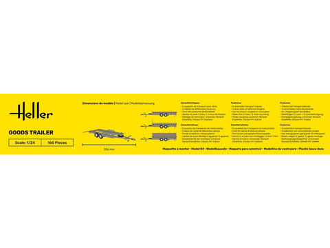 Heller prekių priekaba 1:24 – plastikinis surinkimo rinkinys 80778