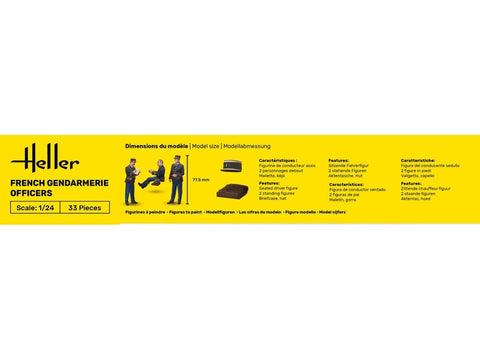 Heller Prancūzijos žandarmerijos pareigūnai 1/24 plastikinis rinkinys (82751)
