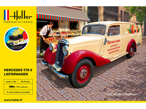 Heller Mercedes 170 V Lieferwagen dovanų rinkinys 1/24 (56736)