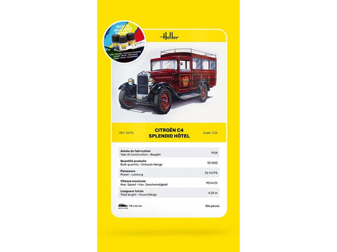 Heller Citroen C4 Splendid Hotel 1/24 modelio rinkinys (56713)