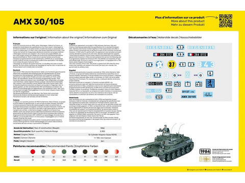 Heller AMX-30/105 prancūzų tanko modelis 1:35, plastikinis rinkinys
