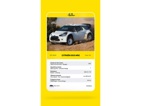 Heller Citroën DS3 WRC 1:24 plastikinis surinkimo rinkinys (80758)