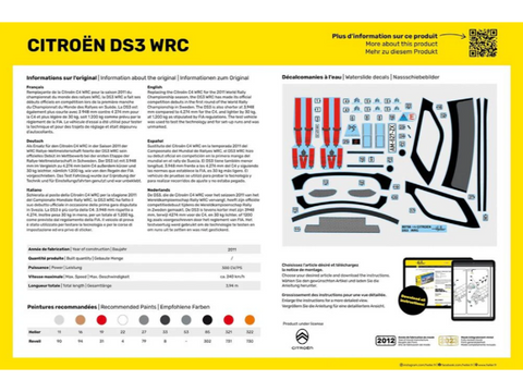 Heller Citroën DS3 WRC 1:24 plastikinis surinkimo rinkinys (80758)