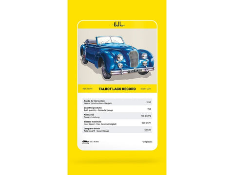 Heller Talbot Lago Record 1:24 plastikinis surinkimo rinkinys