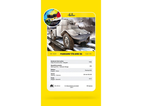 Heller Panhard 178 AMD 35 dovanų rinkinys, 1/35, plastikinis modelis