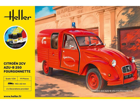 Heller Citroen 2CV Fourgonette AK 250 dovanų rinkinys 1/24