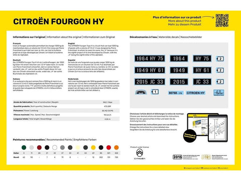 Heller Citroën Type H furgonas 1/24 plastikinis surinkimo rinkinys (80768)