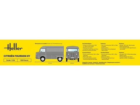 Heller Citroën Type H furgonas 1/24 plastikinis surinkimo rinkinys (80768)