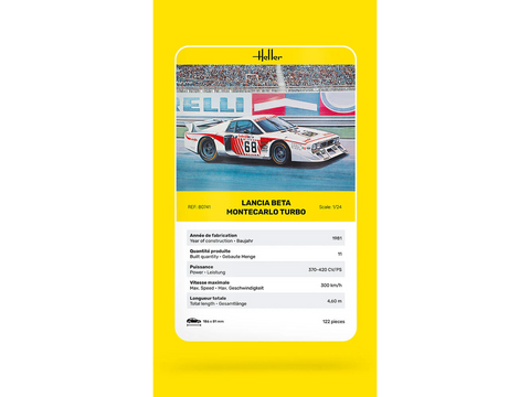 Heller Lancia Beta Montecarlo Turbo 1/24 plastikinis surinkimo rinkinys 80741