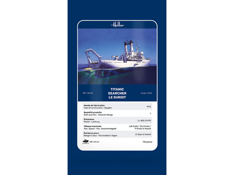 Heller Le Suroit 1:200 laivo modelis – Titaniko paieškų laivas
