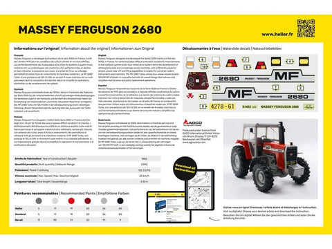 Heller Massey Ferguson 2680 traktoriaus plastikinis rinkinys 1:24