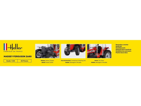 Heller Massey Ferguson 2680 traktoriaus plastikinis rinkinys 1:24