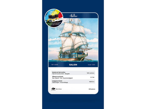 Heller Galion 1/200 dovanų rinkinys – plastikinis laivo modelis