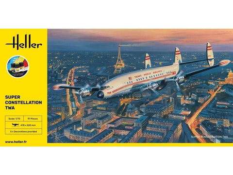 Heller Lockheed Super Constellation TWA dovanų rinkinys 1/72, 58391