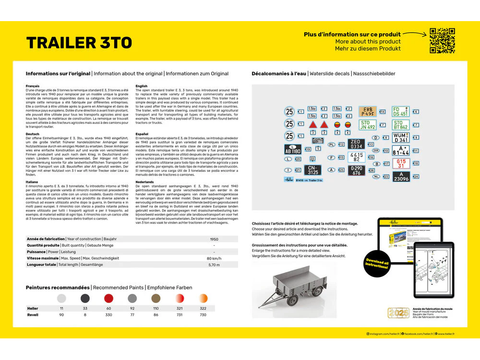 Heller 3 tonų priekaba 1/24 plastikinis surinkimo rinkinys (81410)