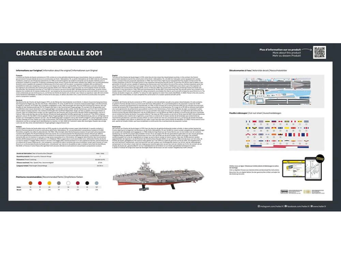 Heller lėktuvnešis Charles de Gaulle 1/400 surenkamas laivo modelis
