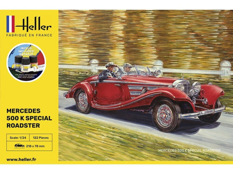 Heller 500 K Special Roadster 1/24 surenkamas dovanų rinkinys