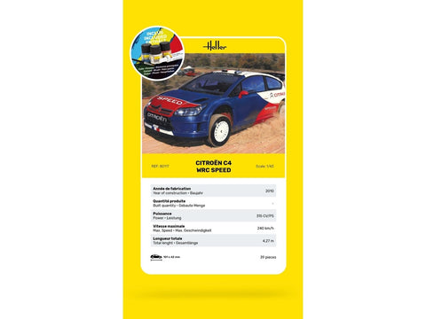 Heller Citroën C4 WRC Speed dovanų rinkinys 1:43 su dažais ir klijais