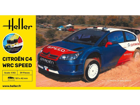 Heller Citroën C4 WRC Speed dovanų rinkinys 1:43 su dažais ir klijais