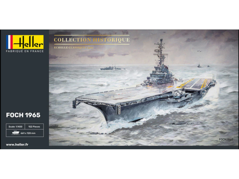 Heller lėktuvnešis Foch Clemenceau, 1965, 1:400 surenkamas modelis