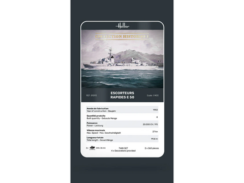 Heller E50 Le Corse klasės fregata 1/400, surenkamas modelis 81093