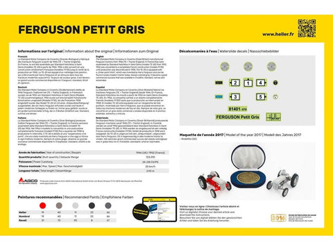 Heller Ferguson TE20 traktorius 1/24 plastikinis surenkamas modelis 81401