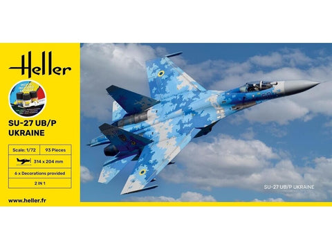 Heller Su-27UB/P Ukraina 1/72 dovanų rinkinys su dažais, 56371