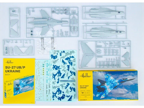 Heller Su-27UB/P Ukraina 1/72 dovanų rinkinys su dažais, 56371