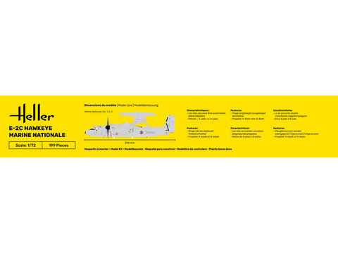Heller Grumman E-2C Hawkeye 1/72 plastikinis lėktuvo modelis