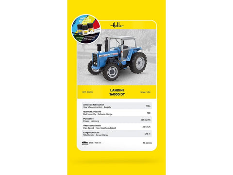 Heller Landini 16000 DT traktoriaus modelio dovanų rinkinys 1/24 su dažais