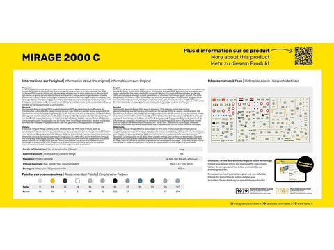 Heller 56303 Mirage 2000C dovanų komplektas 1/72 su dažais ir klijais