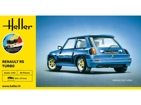 Heller Renault R5 Turbo 1:43 plastikinis dovanų rinkinys, 56150