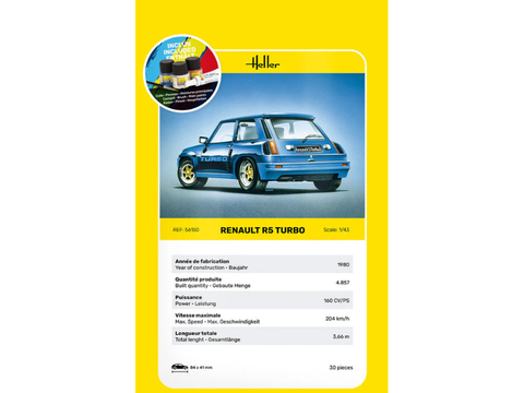 Heller Renault R5 Turbo 1:43 plastikinis dovanų rinkinys, 56150