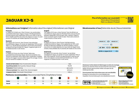 Heller Jaguar XJ‑S 1/43 plastikinis surenkamas dovanų komplektas