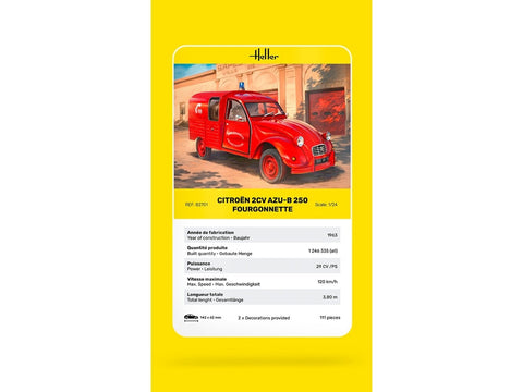 Heller Citroen 2CV Fourgonette AK250 1/24 plastikinis modelis