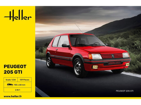 Heller Peugeot 205 GTI 1/24 surenkamas plastikinis modelis (82705)