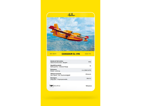 Surenkamas lėktuvo modelis Canadair CL-415 1/72 Heller 80370