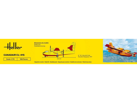 Surenkamas lėktuvo modelis Canadair CL-415 1/72 Heller 80370