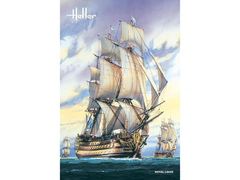Heller Royal Louis burlaivio karo laivo surinkimo rinkinys 1/200 mastelis