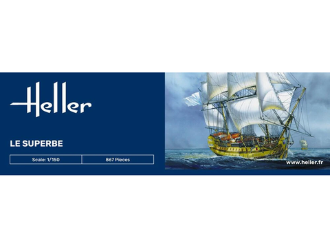 Heller Le Superbe burlaivio modelis 1/150 mastelis