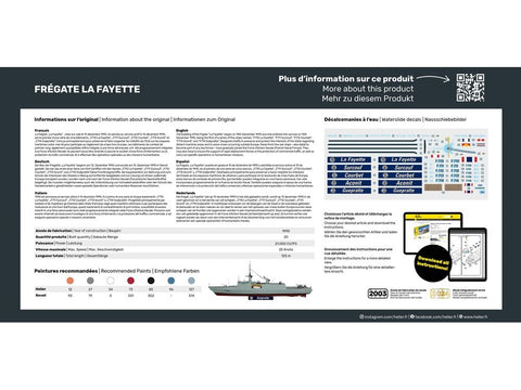 Heller La Fayette fregata 1/400 plastikinis laivo surinkimo rinkinys 81035