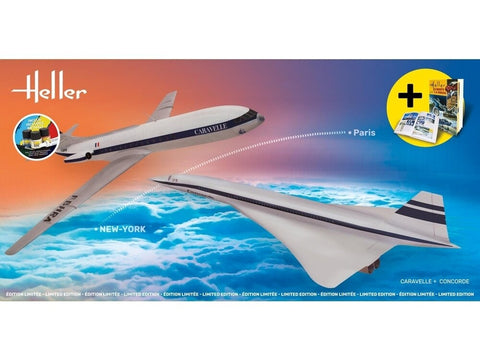 Heller Concorde ir Caravelle 1/100 dovanų rinkinys su dažais, klijais