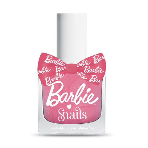 Barbie Snails vandens pagrindo nagų lakas vaikams „Hello World“, perlamutrinė rožinė, 10,5 ml